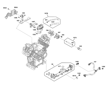 Fuel Supply Group Diagram and Parts List for 61G277-0044-J1  Briggs and Stratton Engine
